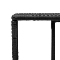 Thumbnail for Outdoor-Regale 2 Stk. Schwarz Poly Rattan