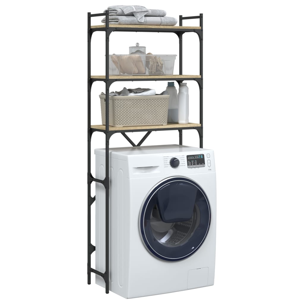 Waschmaschinenregal Sonoma-Eiche 67x25x163 cm Holzwerkstoff