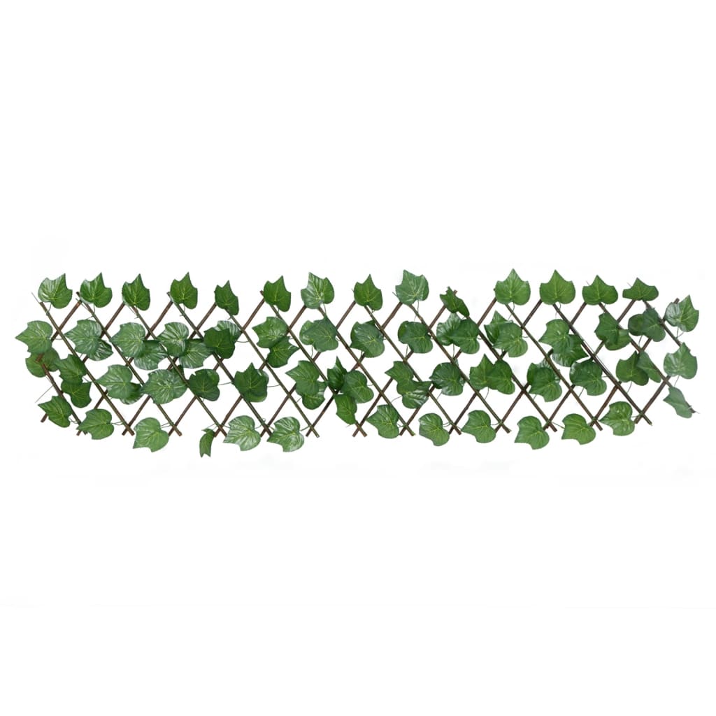 Rankgitter mit Künstlichem Weinlaub Erweiterbar Grün 180x30 cm