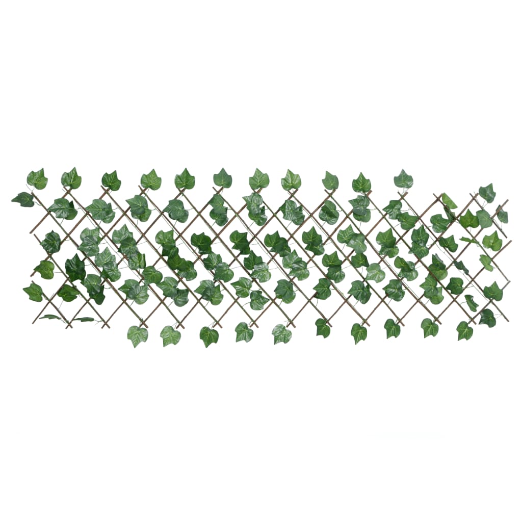 Rankgitter mit Künstlichem Weinlaub Erweiterbar Grün 190x60 cm