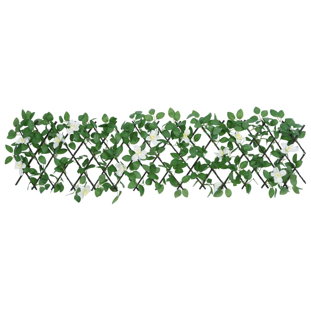 Rankgitter mit Künstlichem Efeu Erweiterbar Grün 180x30 cm