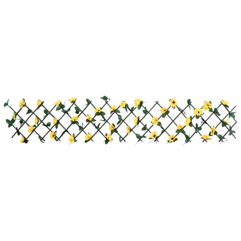 Rankgitter mit Künstlichem Efeu Erweiterbar Gelb 180x30 cm