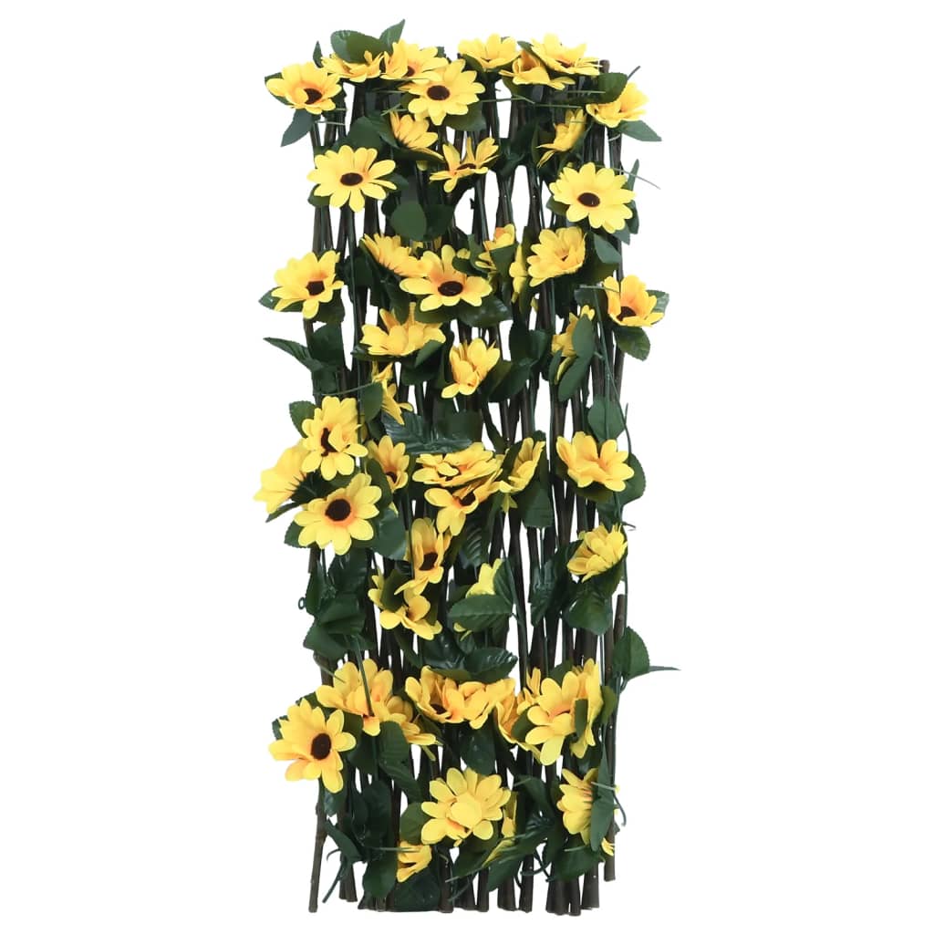 Rankgitter mit Künstlichem Efeu Erweiterbar Gelb 180x60 cm
