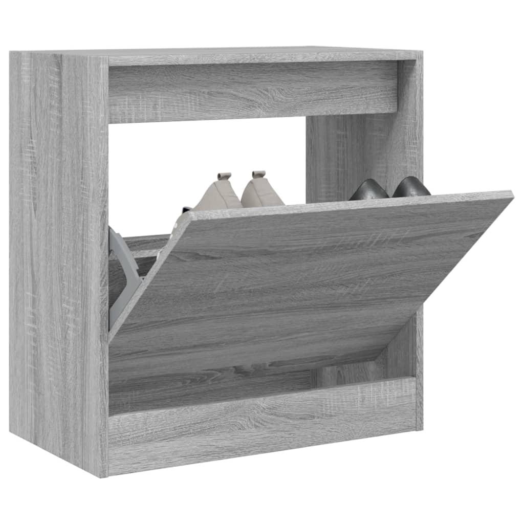 Schuhschrank Grau Sonoma 60x34x63,5 cm Holzwerkstoff